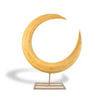 Large Rattan Hilal with Metal Stand