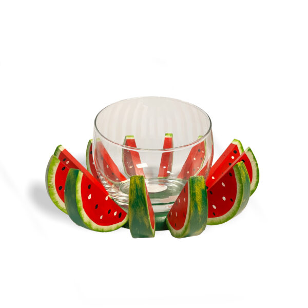 wood,serving,stand,watermelon,glass,