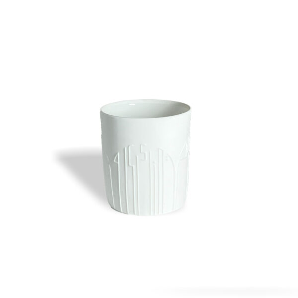 Elegant Porcelain Jameel Candle Holder with Calligraphy