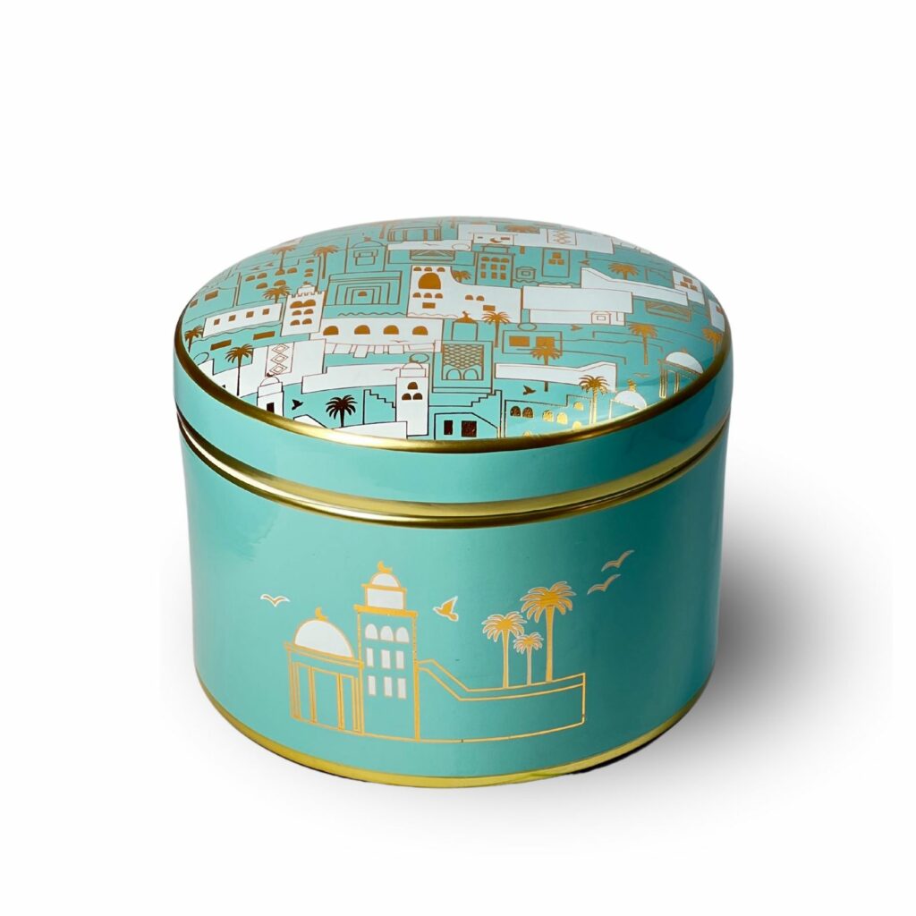 Halwa Ceramic Box City Green