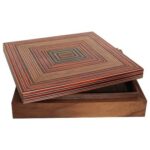 alt="multi purpose wooden box with colorful lid handmade"