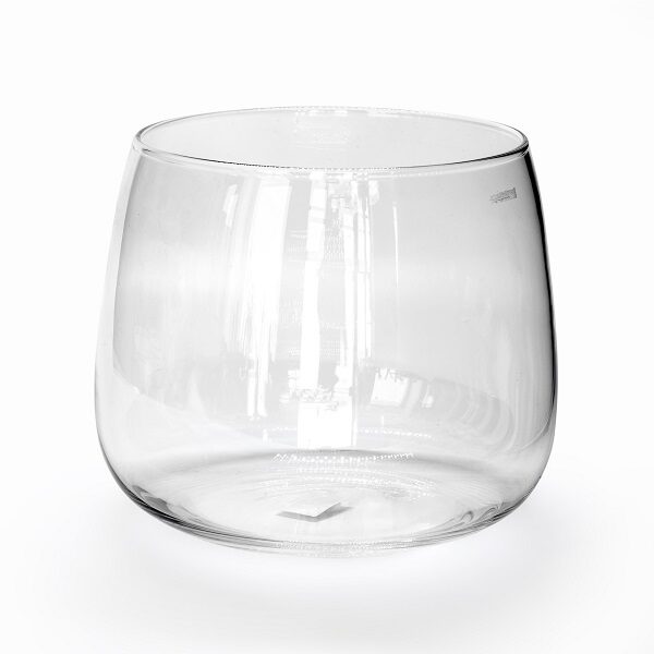 alt="large upper glass clear vase"