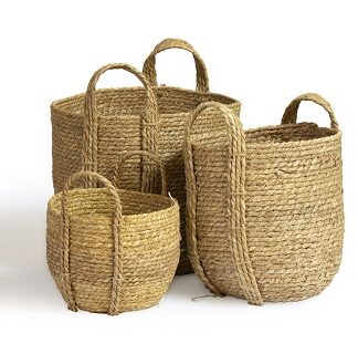Large Cattail Basket Outside Handle - Image 2