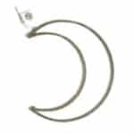 18" Gold beaded crescent with a hanger at the top, suitable for hanging.