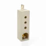 Matt porcelain minaret with geometric design, suitable for a tea-light candle.