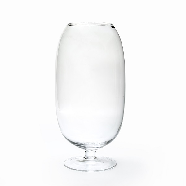 Oblong U-Shaped Glass Vase