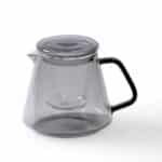 A grey-tinted glass pot with a capacity of 600ml.