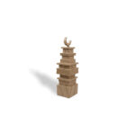 Resin Zahi Minaret Large Brown - Elegant Lit Decor for Your Home