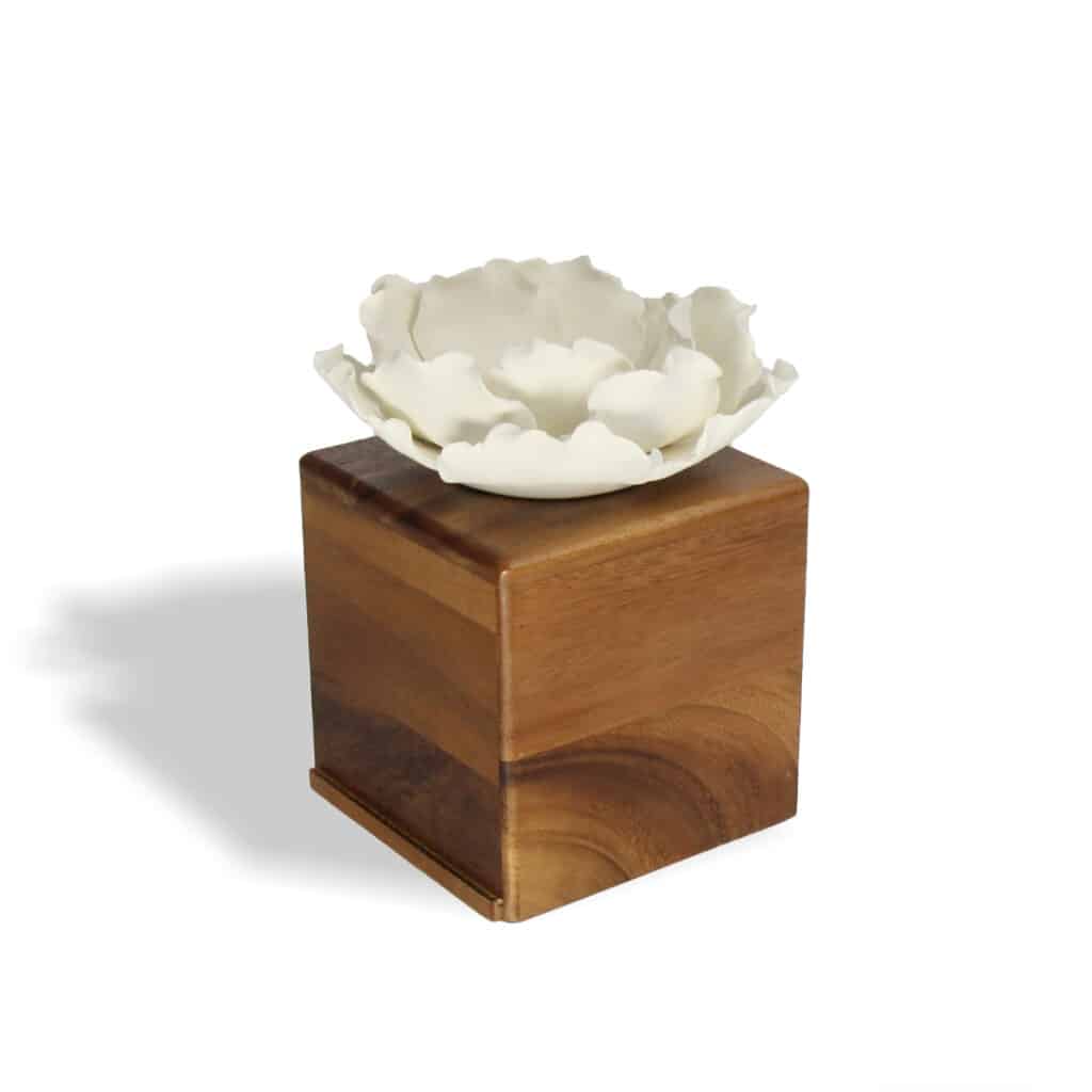 Ceramic White Open Peony