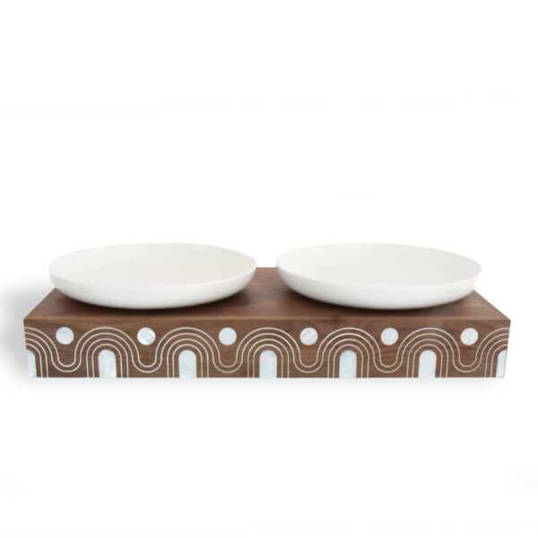 Serving Dishes | Luxury Janbiyah Stand with Porcelain Dish