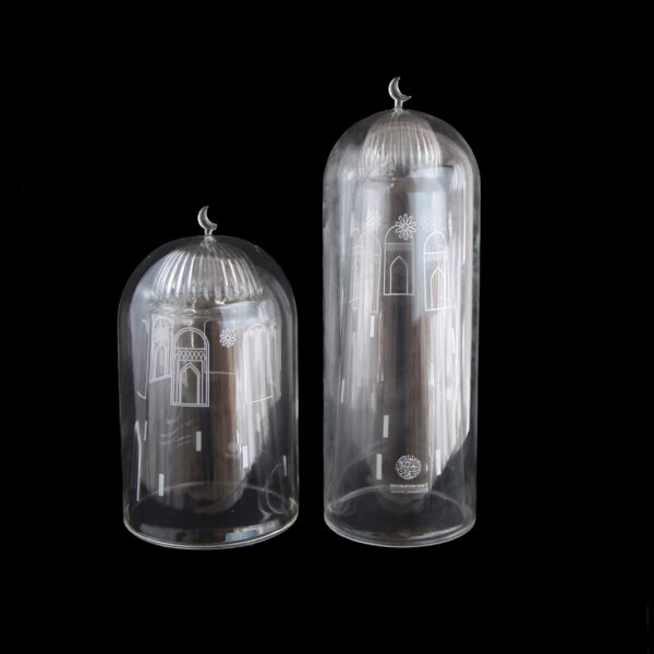 Glass Imam Minaret Large in White - Image 2