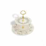 New Bone Cotton 2 Tier Cake Stand
