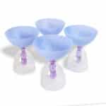 Glassware,Stylish, Milky,Blue,Mashrabiyeh,High,Glass,Bowls,servingbowls,