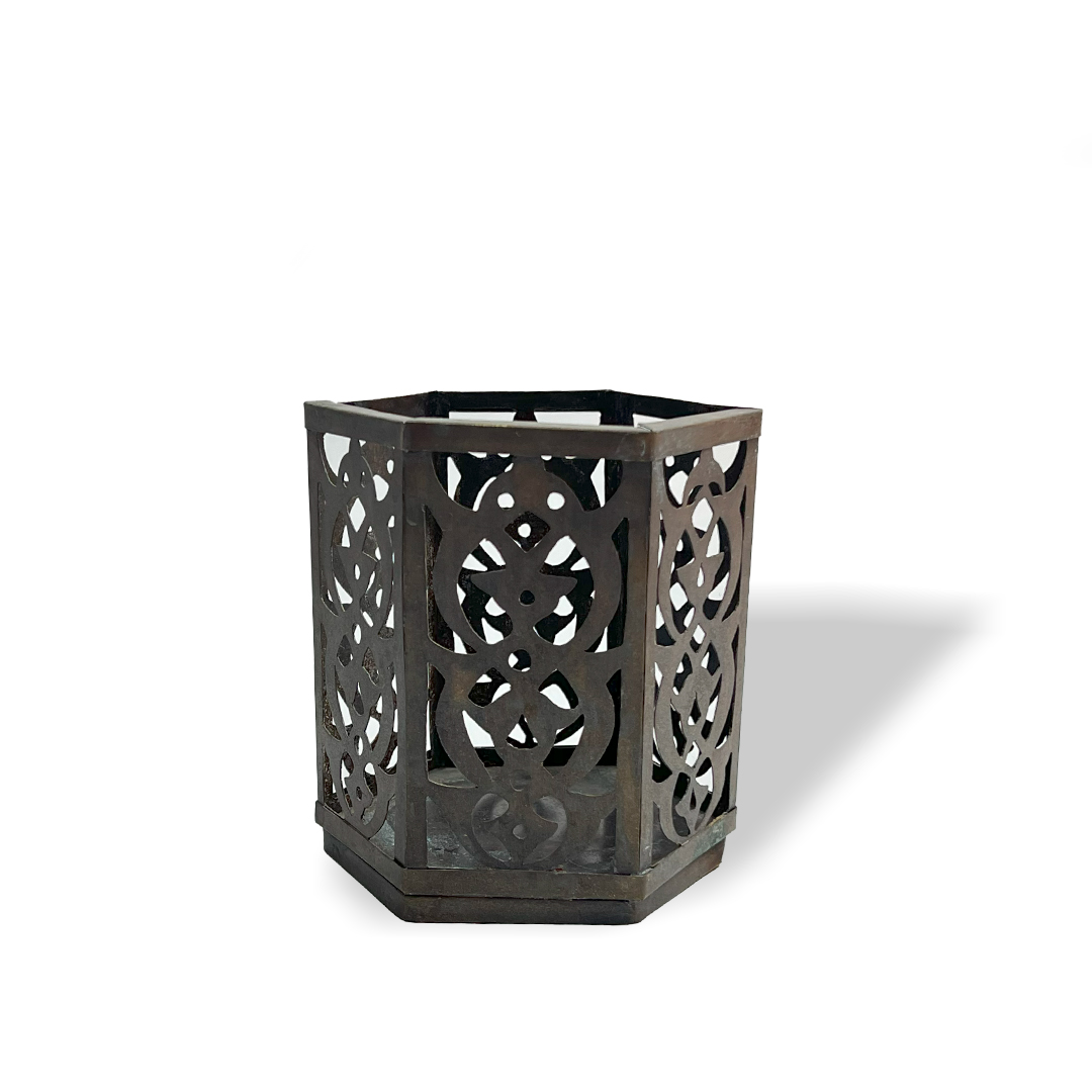 Copper Hexagon Candle Holder14 Copper Hexagon Candle Holder