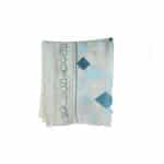 Elegant Rabee Blue Design Scarf – Luxurious Silk and Modal Blend