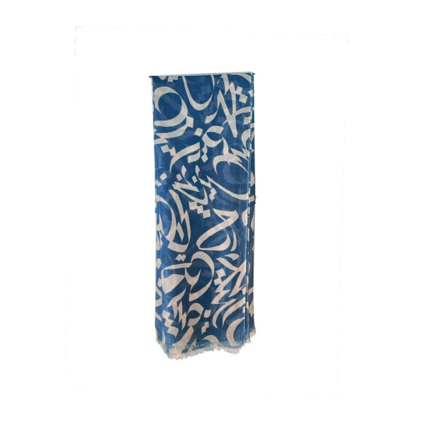 Trendy Scarf – Silk and Modal Scarf Khair Blue for Elegant Style

