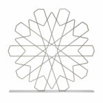 Star Shape Metal Geometric Star Stand Grey-13cm