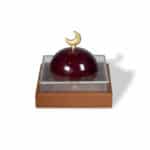 Brick Box – Leather Dome Decorative Storage in Brick Red
