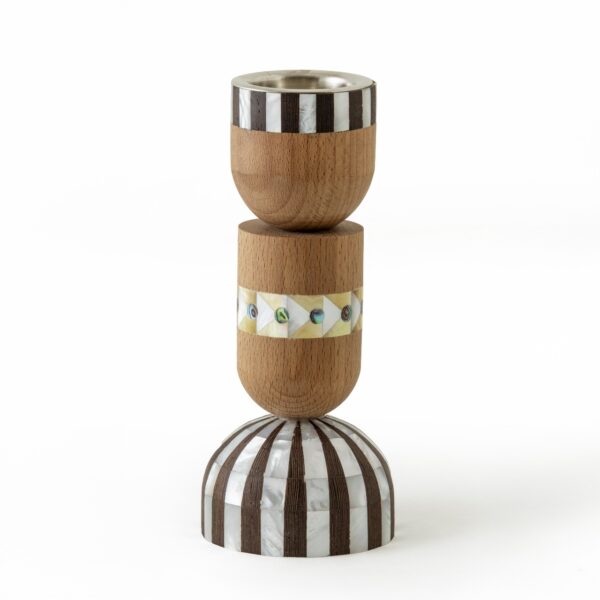 Mabkhara Naseej in Mother of Pearl – Handcrafted Walnut Incense Burner