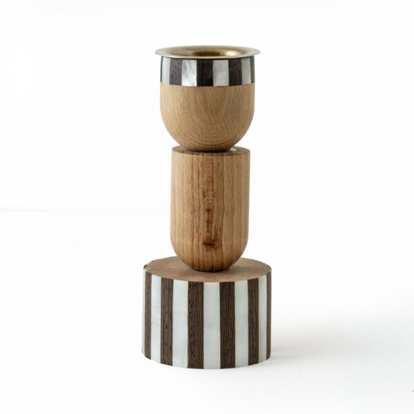 Mabkhara Naseej – Black and White Mother of Pearl High Incense Burner