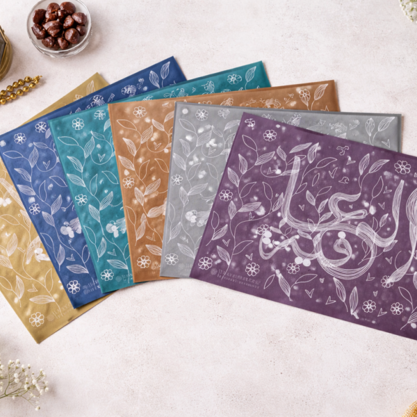 Al-Afieyh Paper Placemats Set (12 pcs) – Arabic Design - Multiple Colors | Decoration One