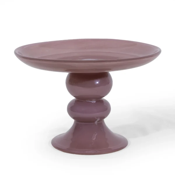 Cake Stand Safa Collection in Plum Glass (27x27x20cm)