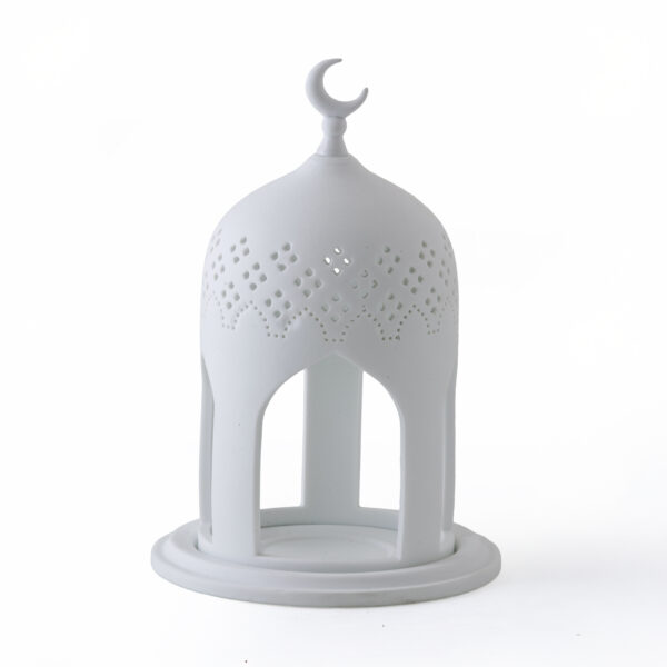 Minaret Candle Holder Hikaya Collection in Porcelain (9x9x23.4cm)