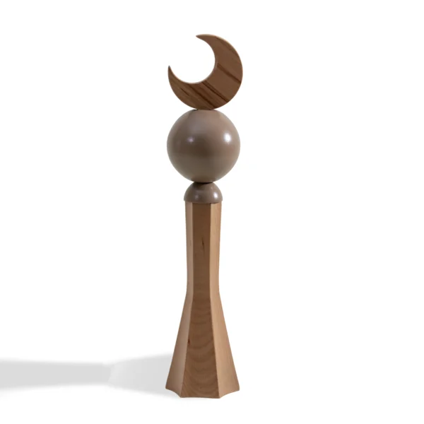 Minaret Decor Rafeeq Sphere Collection in Truffle Wood (8x8x36cm)