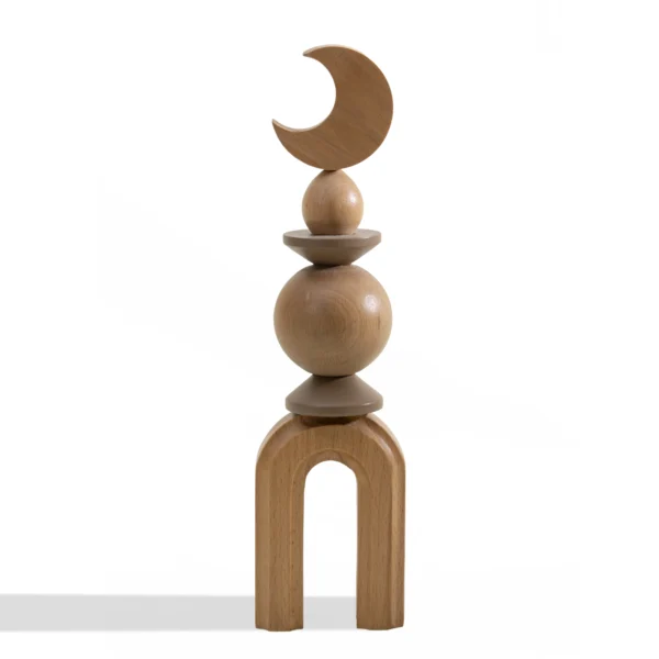 Minaret Decor Rafeeq Arch Collection in Truffle Wood Small (11x11x39cm) - Image 1