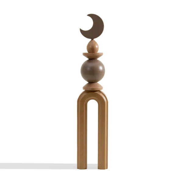 Minaret Decor Rafeeq Arch Collection in Truffle Wood Large (13x13x47cm)