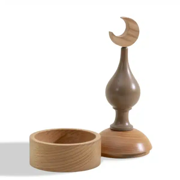 مئذنة رمضان رفيق خشبية لون بني ترفل داكن - Image 2
