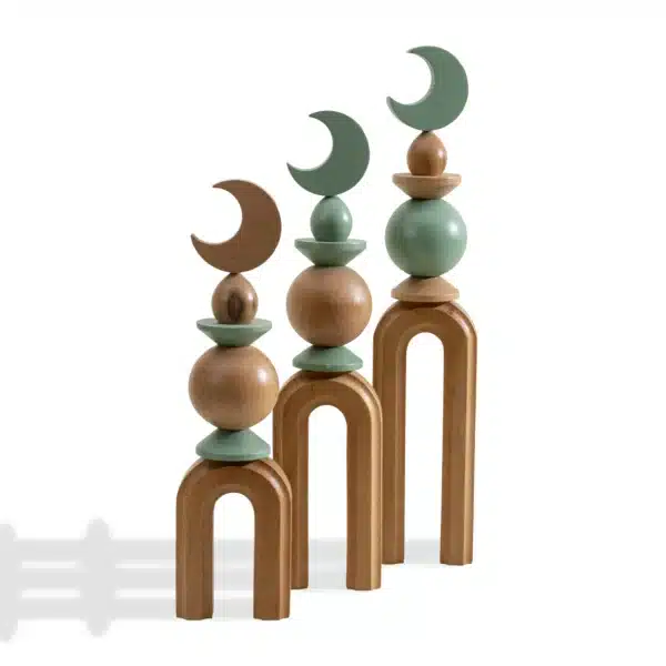 Minaret Decor Rafeeq Sphere Collection in Matcha Wood (8x8x36cm) - Image 4
