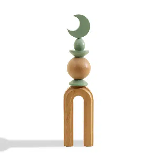 Minaret Decor Rafeeq Arch Collection in Matcha Wood Medium (12x12x43cm) - Image 1