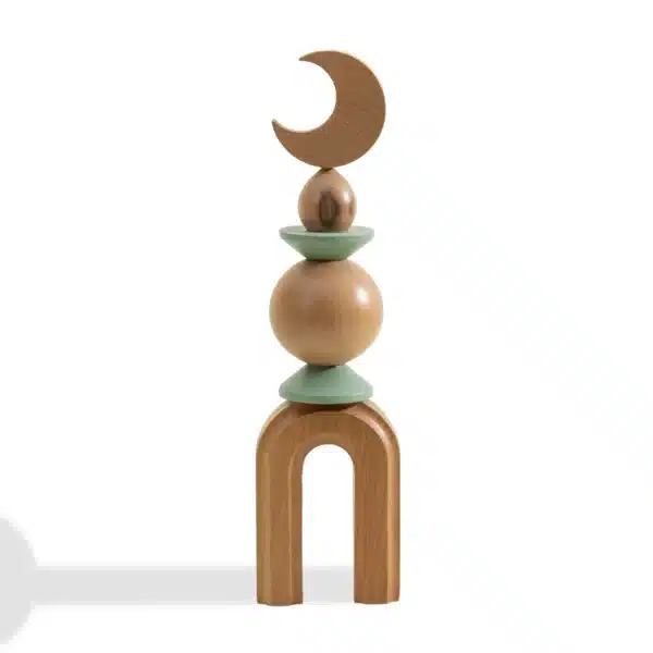 Minaret Decor Rafeeq Arch Collection in Matcha Wood Small (11x11x39cm) - Image 1