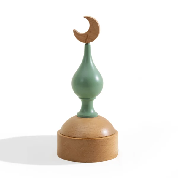 Minaret Bonbonierre Rafeeq Collection in Matcha Wood (12x12x27cm)