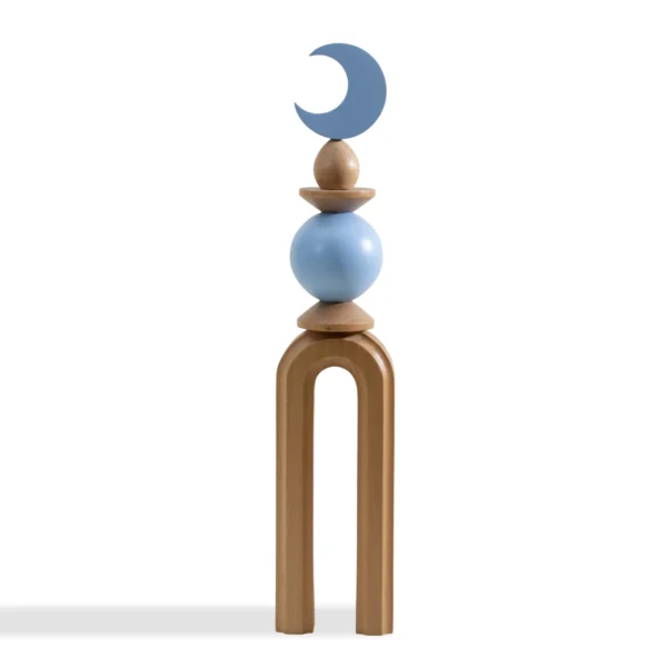 Minaret Decor Rafeeq Arch Collection in Mist Wood Large(13x13x47cm) - Image 1