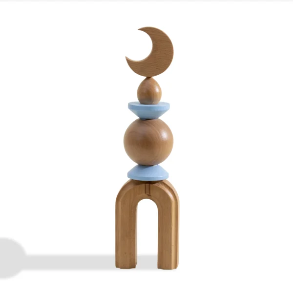 Minaret Decor Rafeeq Arch Collection in Mist Wood Small(11x11x39cm)