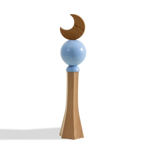 Minaret Decor Rafeeq Sphere Collection in Mist Wood (8x8x36cm)