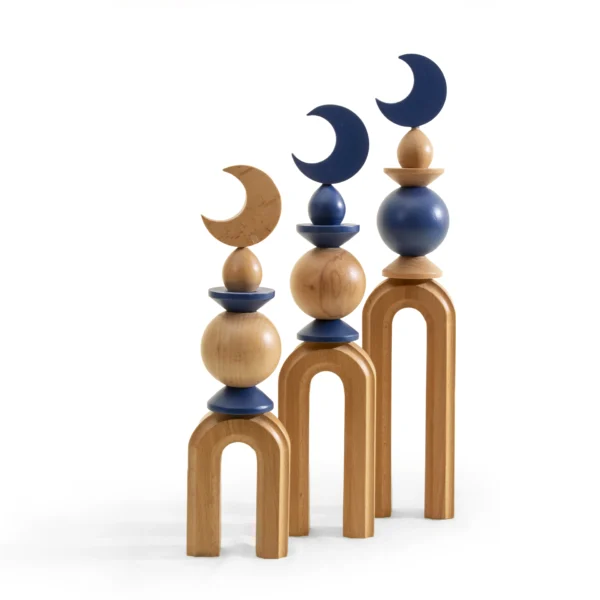 Minaret Decor Rafeeq Arch Collection in Sapphire Wood Small (11x11x39cm) - Image 4