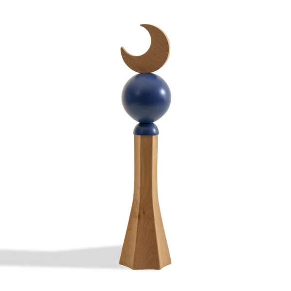 Minaret Decor Rafeeq Sphere Collection in Sapphire Wood (8x8x36cm)