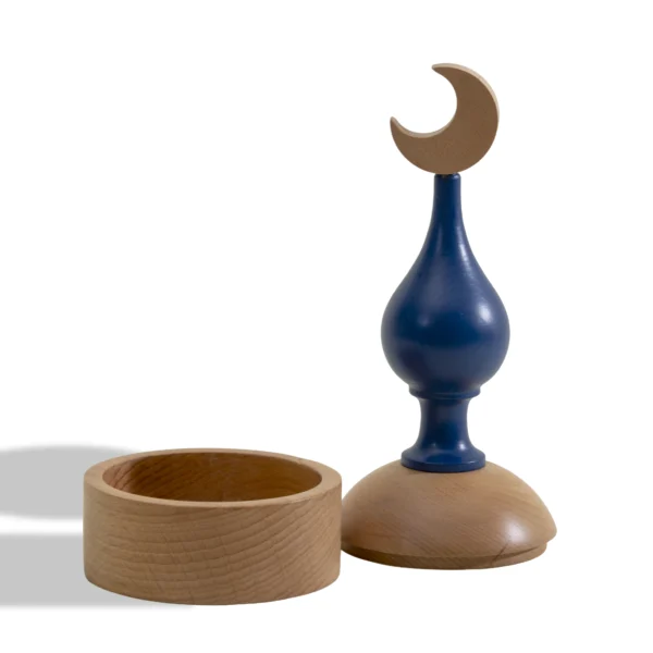 مئذنة رمضان رفيق خشبية لون ياقوتي (أزرق سافير) - Image 2