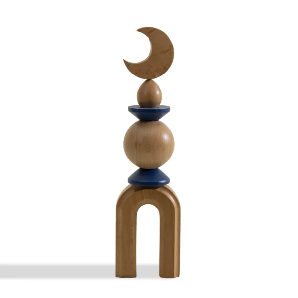 Minaret Decor Rafeeq Arch Collection in Sapphire Wood Small (11x11x39cm) - Image 1