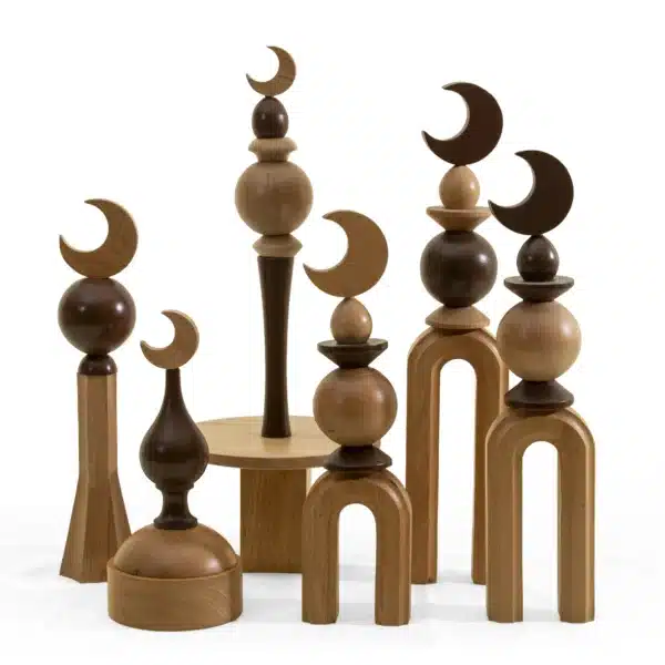 Minaret Decor Rafeeq Arch Collection in Hazelnut Wood Large (13x13x47cm) - Image 4