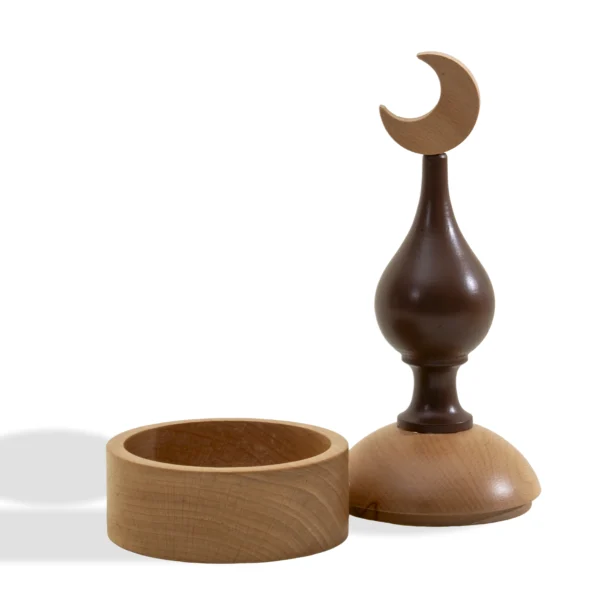 مئذنة رمضان رفيق خشبية لون بني هازلنت - Image 2