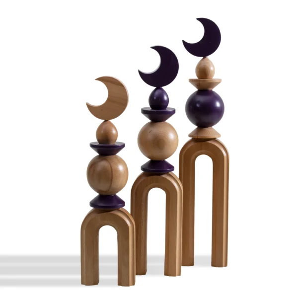 Minaret Decor Rafeeq Arch Collection in Plum Wood Medium(12x12x43cm) - Image 2