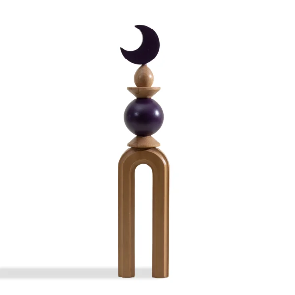 Minaret Decor Rafeeq Arch Collection in Plum Wood Large (13x13x47cm) - Image 1