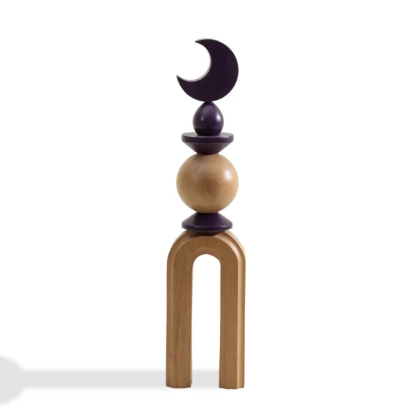 Minaret Decor Rafeeq Arch Collection in Plum Wood Medium(12x12x43cm) - Image 1