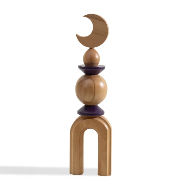 Minaret Decor Rafeeq Arch Collection in Plum Wood Small (11x11x39cm)