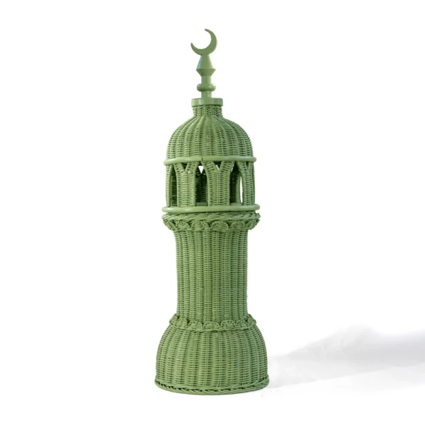 Minaret Decor Nadwa Collection in Matcha Bamboo (20.6x20.6x66.6cm)