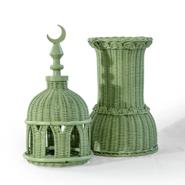 Minaret Decor Nadwa Collection in Matcha Bamboo (20.6x20.6x66.6cm) - Image 2